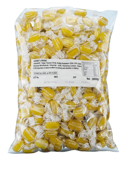 Krazy Kandi Sherbet Lemon 3kg Pick & Mix Bulk Sweets
