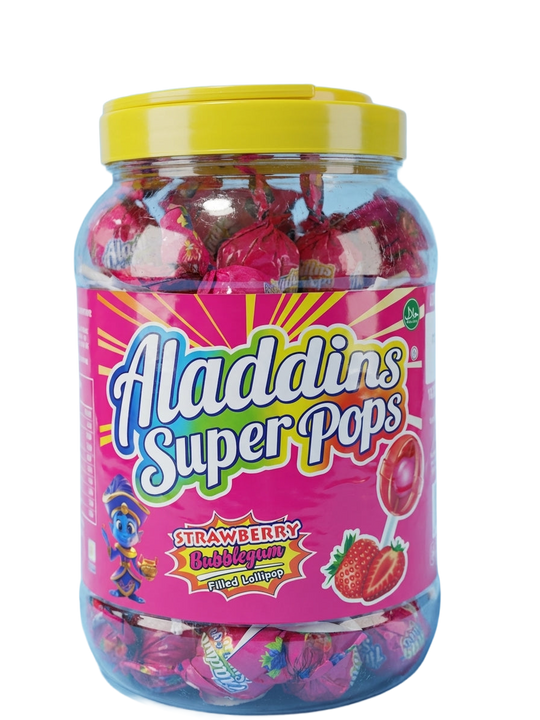 Aladdins Super Pop Strawberry 60 Pieces Pick & Mix Bulk Sweets