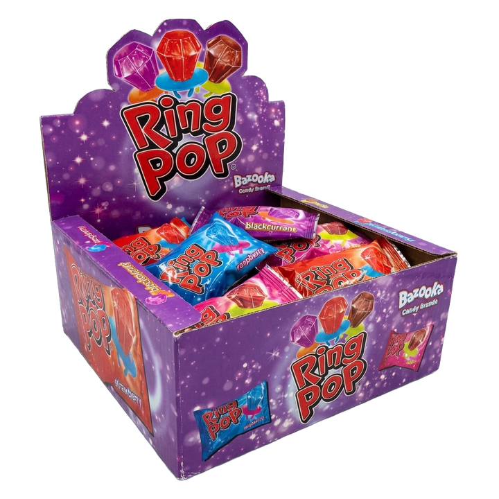 Bazooka Ring Pops 24 x 10g Pick & Mix Bulk Sweets