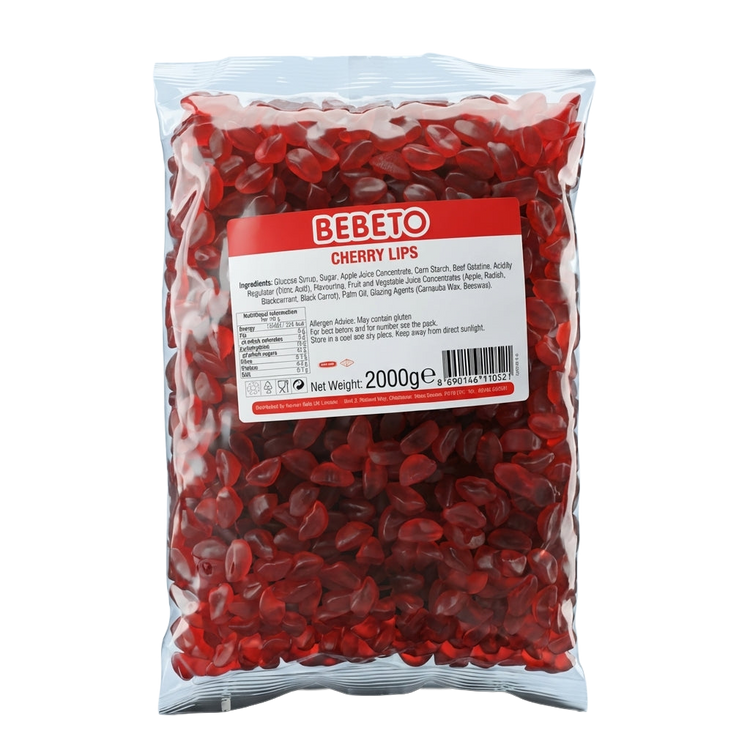 Bebeto Cherry Lips 2kg Pick & Mix Bulk Sweets