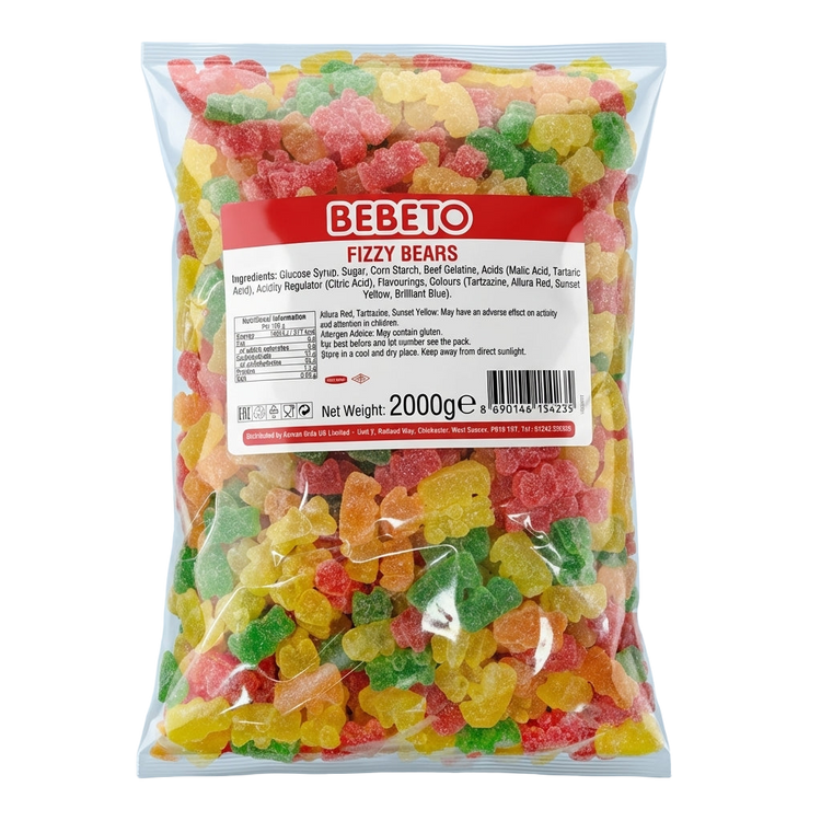 Bebeto Fizzy Bears 2kg Pick & Mix Bulk Sweets