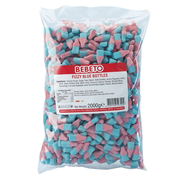 Bebeto Fizzy Bubblegum Bottles 2kg Pick & Mix Bulk Sweets