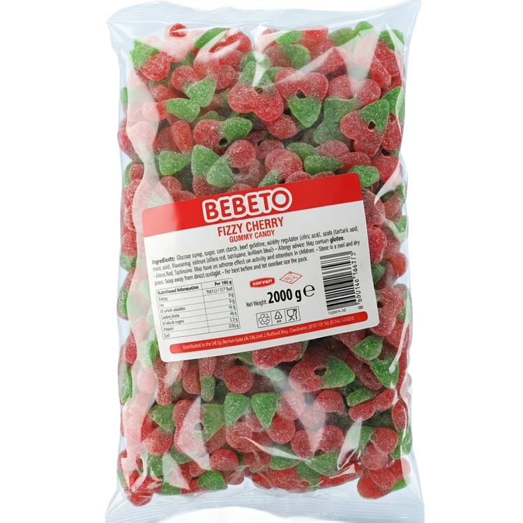 Bebeto Fizzy Cherries 2kg Pick & Mix Bulk Sweets