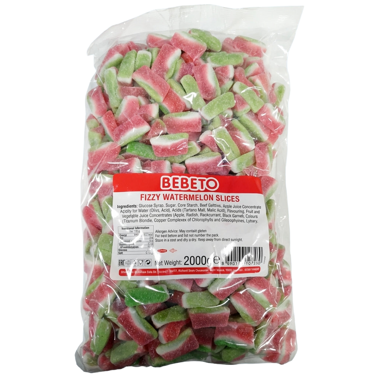 Bebeto Fizzy Watermelon Slices 2kg Pick & Mix Bulk Sweets