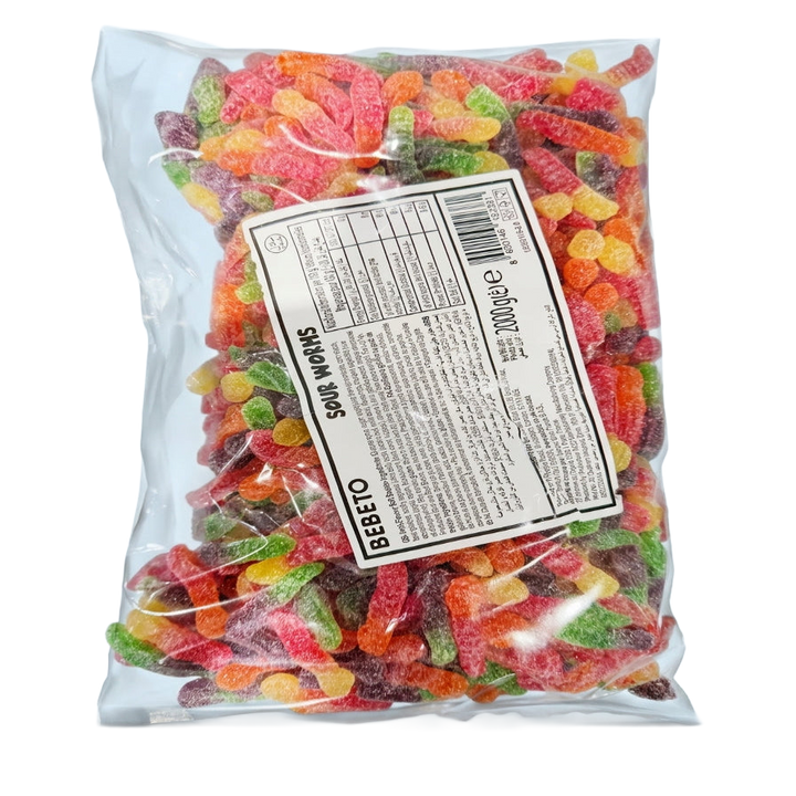 Bebeto Sour Worms 2kg Pick & Mix Bulk Sweets