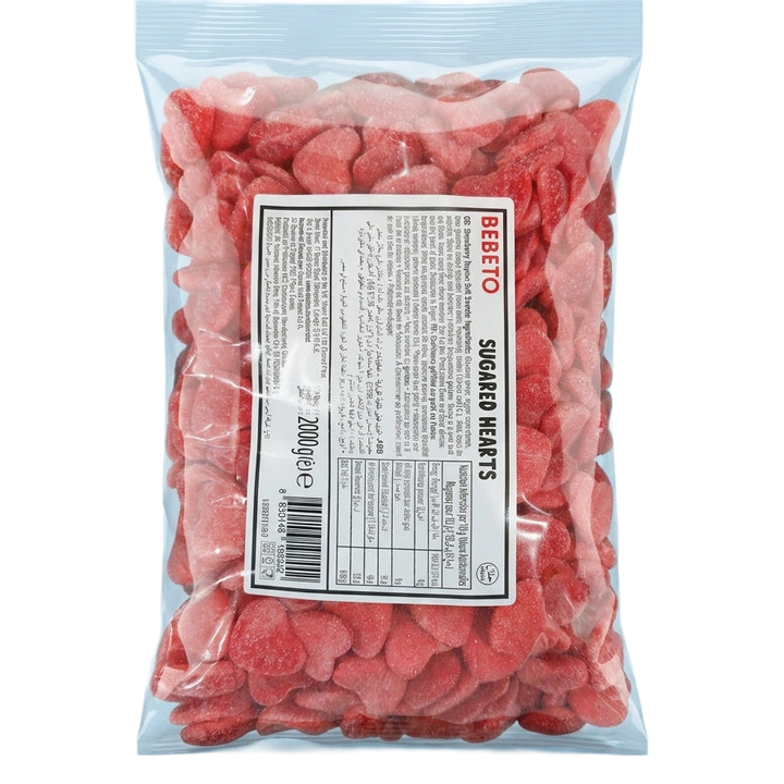 Bebeto Sugared Hearts 2kg Pick & Mix Bulk Sweets