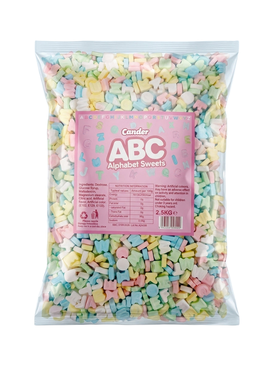 Cander ABC Letters 2.5kg Pick & Mix Bulk Sweets