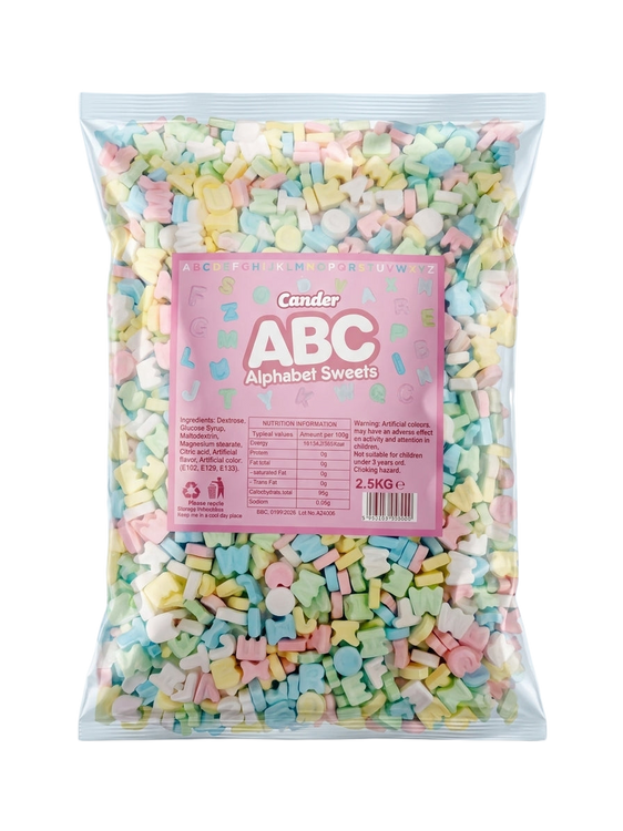 Cander ABC Letters 2.5kg Pick & Mix Bulk Sweets