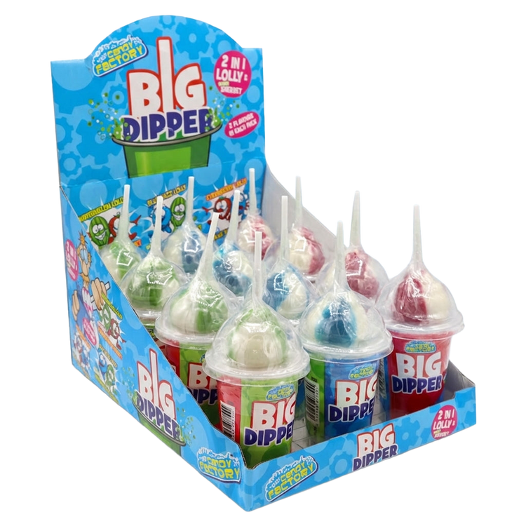 Crazy Candy Factory Big Dipper Lollie and Sherbet Dip 12x50g