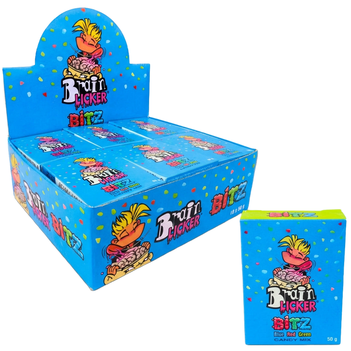 Hannahs Brain Licker Bitz Box 18x50G Box Pick & Mix Bulk Sweets