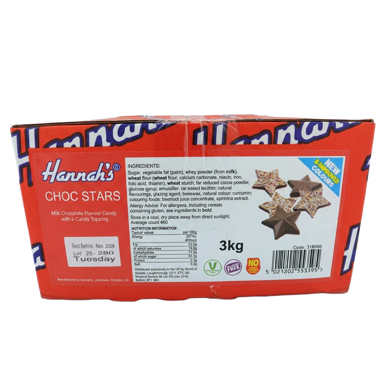 Hannahs Chocolate Starz 3kg