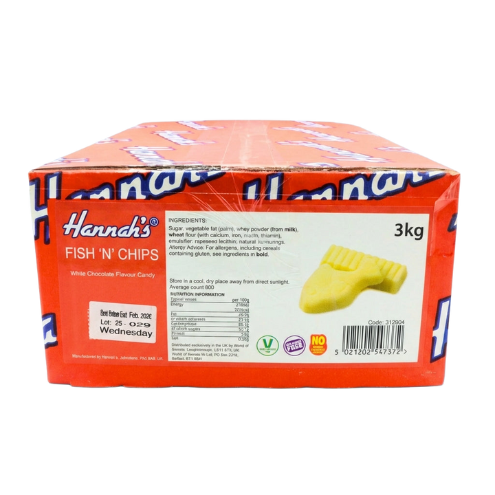 Hannahs Fish & Chips 3kg Pick & Mix Bulk Sweets