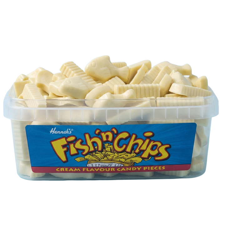 Hannahs Fish n Chips Tub 600g Pick & Mix Bulk Sweets
