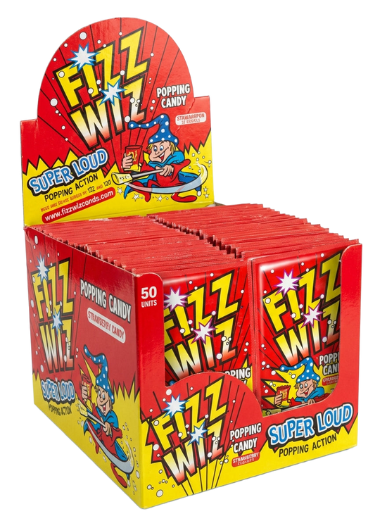 Hannahs Fizz Wiz Strawberry Popping Candy 50x5g