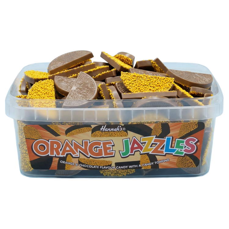 Hannahs Orange Jazzles Tub 600g Pick & Mix Bulk Sweets