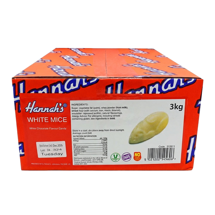 Hannahs White Mice 3kg Pick & Mix Bulk Sweets