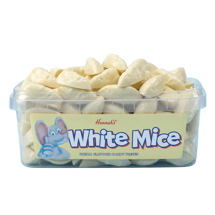 Hannahs White Mice Tub 600g Pick & Mix Bulk Sweets