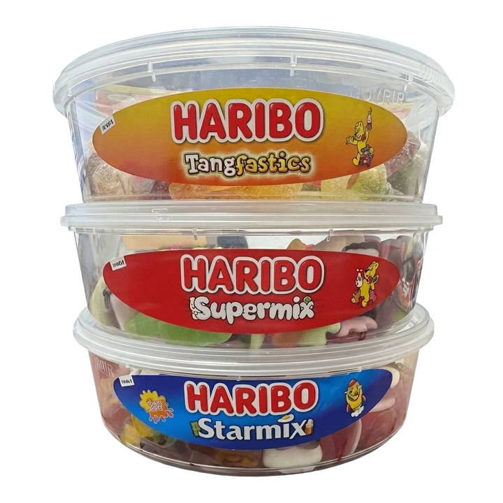 Haribo Bundle of Supermix Starmix and Tangfastics Tubs 1200g Sweets