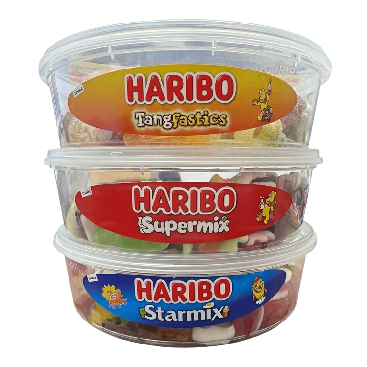Haribo Bundle of Supermix Starmix and Tangfastics Tubs 1200g Sweets
