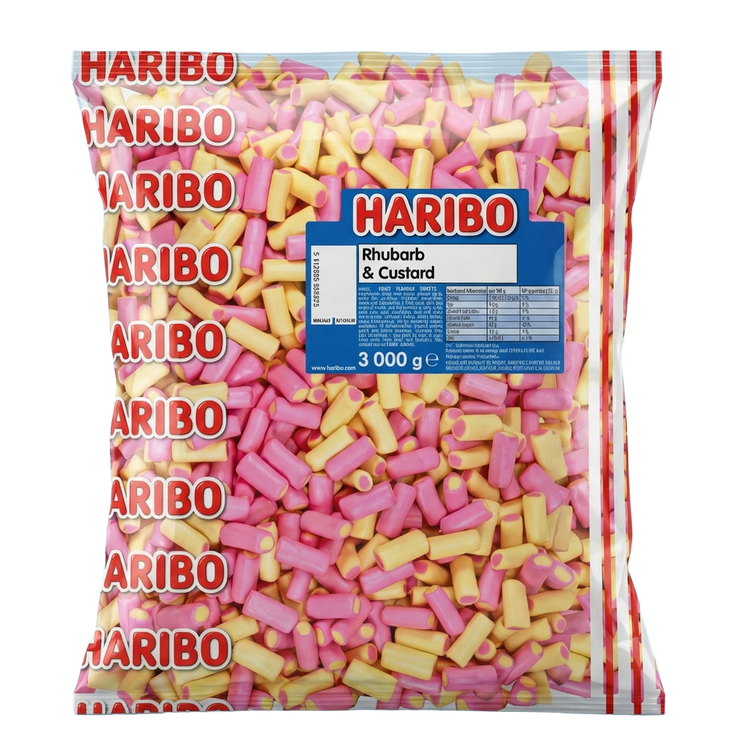 Haribo Rhubarb & Custard 3kg Pick & Mix Bulk Sweets