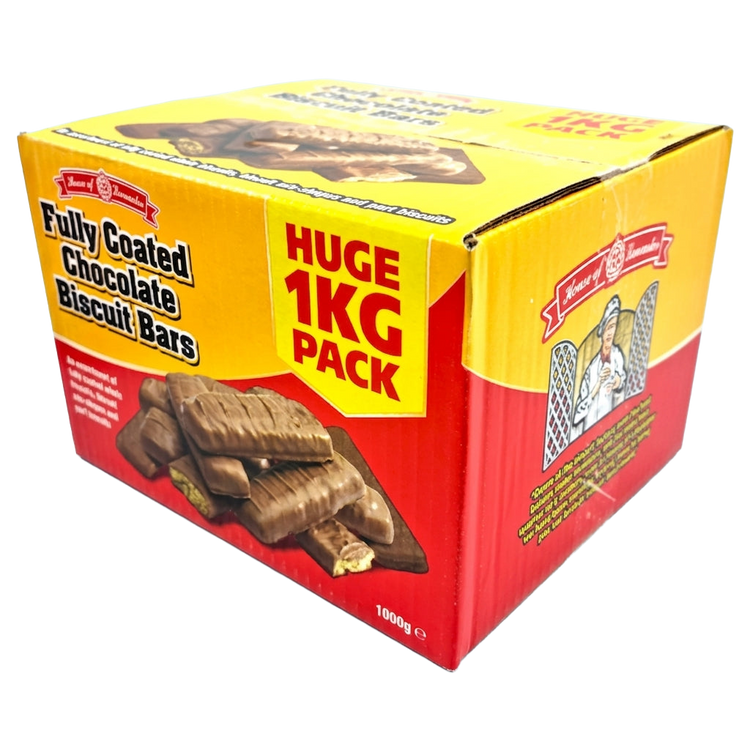 House Of Lancaster Fully Coated Chocolate Biscuit Bars 1kg