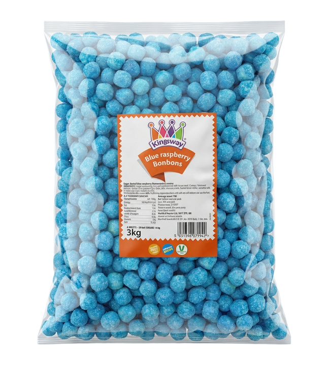 Kingsway Blue Raspberry Bon Bons 3kg Pick & Mix Bulk Sweets