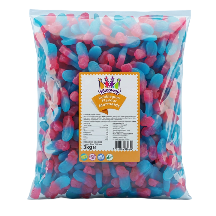 Kingsway Bubblegum Mermaids 3kg Pick & Mix Bulk Sweets