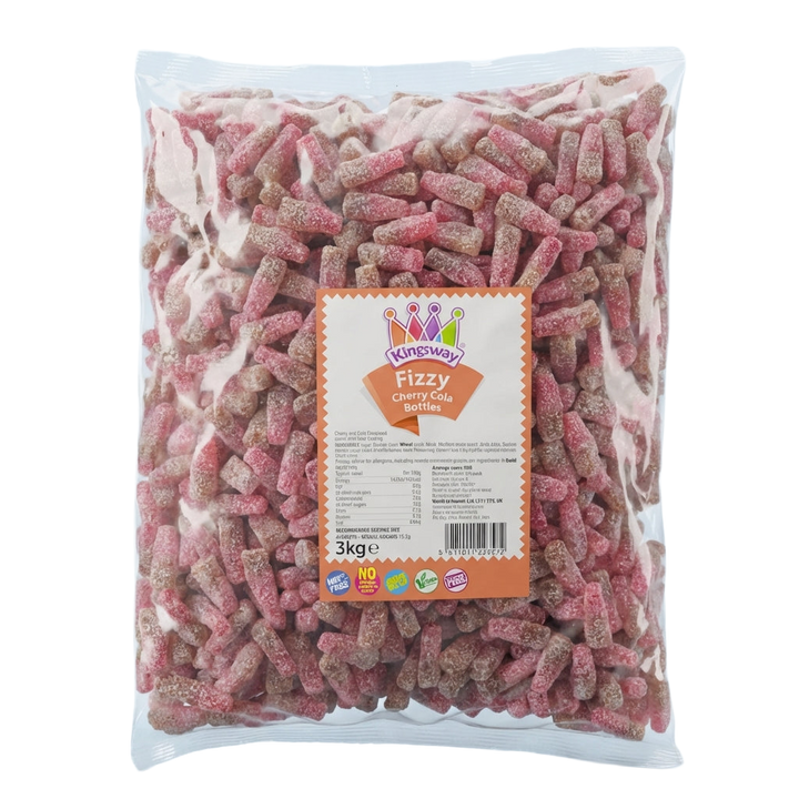 Kingsway Fizzy Cherry Cola Bottles 3kg Pick & Mix Bulk Sweets