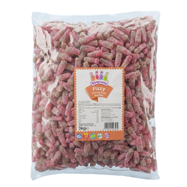 Kingsway Fizzy Cherry Cola Bottles 3kg Pick & Mix Bulk Sweets