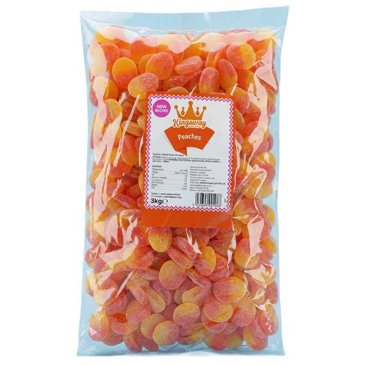 Kingsway Fizzy Peaches 3kg Pick & Mix Bulk Sweets