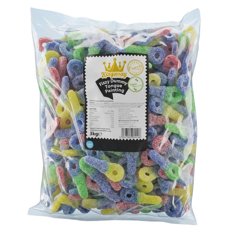 Kingsway Fizzy Tongue Painting Dummy 3kg Pick & Mix Bulk Sweets
