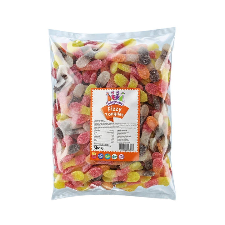 Kingsway Fizzy Tongues 3kg Pick & Mix Bulk Sweets
