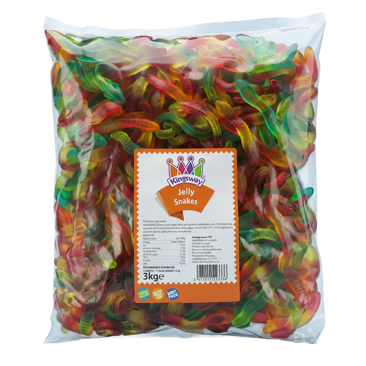 Kingsway Jelly Snakes 3kg Pick & Mix Bulk Sweets