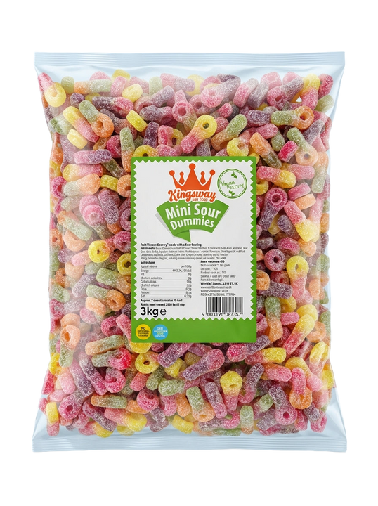 Kingsway Mini Sour Dummies 3kg Pick & Mix Bulk Sweets