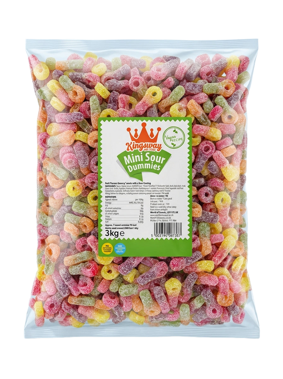 Kingsway Mini Sour Dummies 3kg Pick & Mix Bulk Sweets