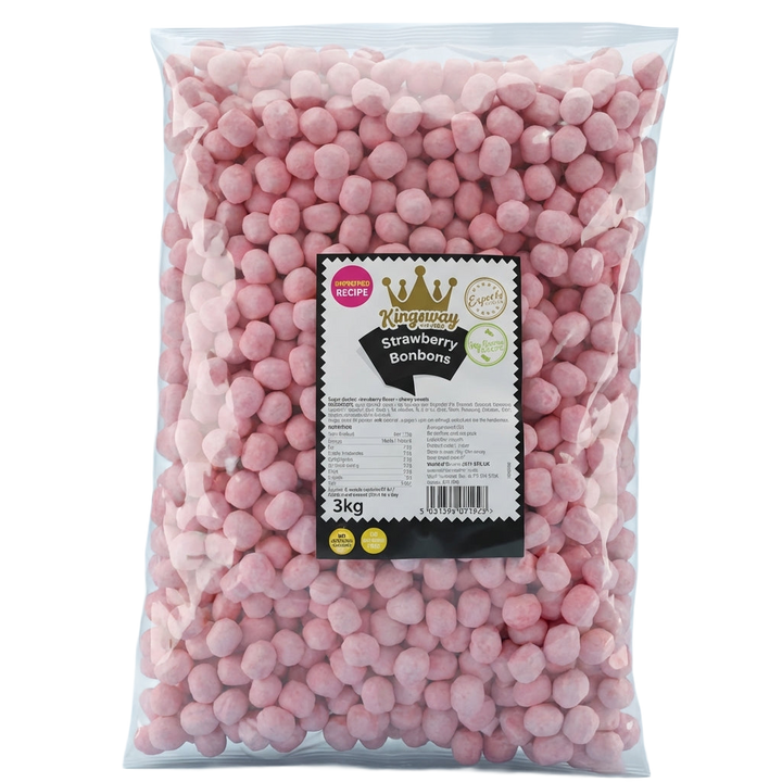 Kingsway Strawberry Bon Bon 3kg Pick & Mix Bulk Sweets
