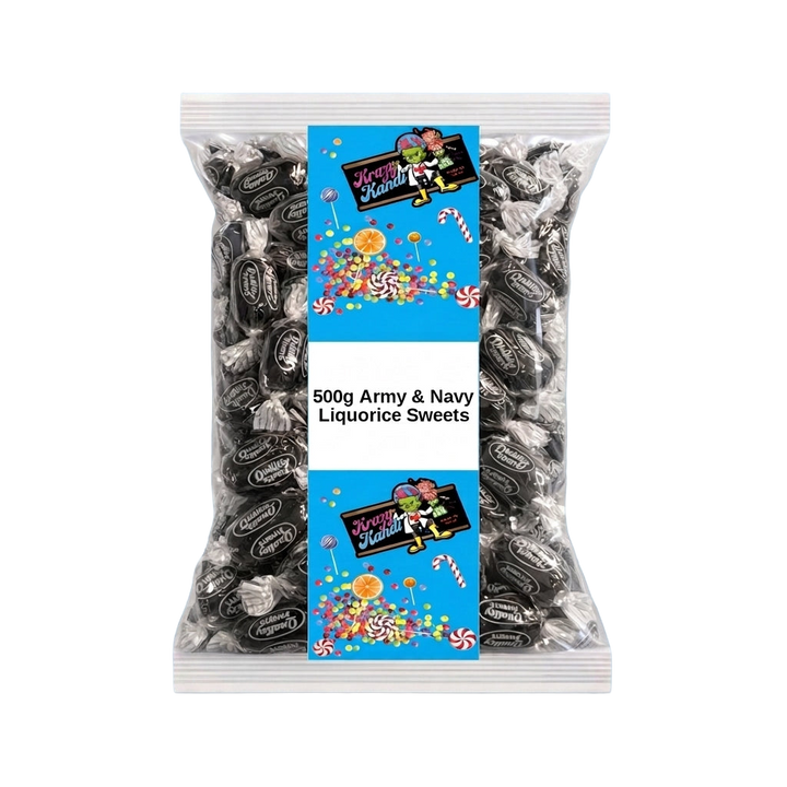 Krazy Kandi Army & Navy Liquorice Sweets 500g