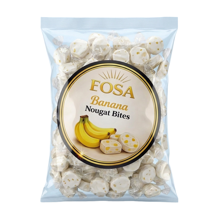 Krazy Kandi Banana Nougat Bites Individually Wrapped 1kg