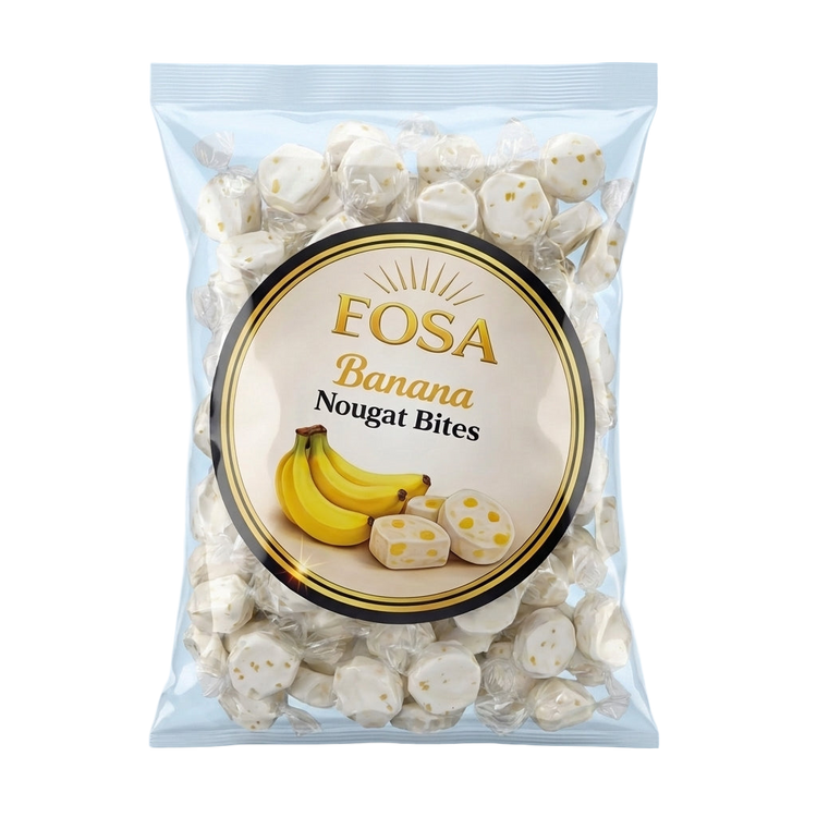 Krazy Kandi Banana Nougat Bites Individually Wrapped 1kg