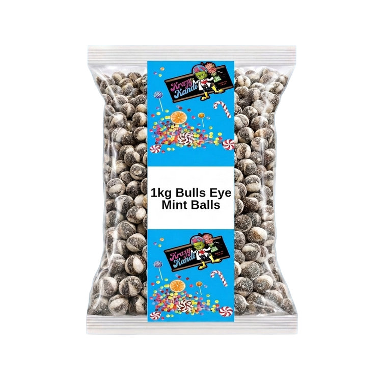 Krazy Kandi Bulls Eye Mint Balls 1kg