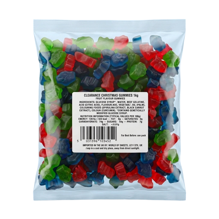 Krazy Kandi Christmas Gummies Fruit Flavour 1kg