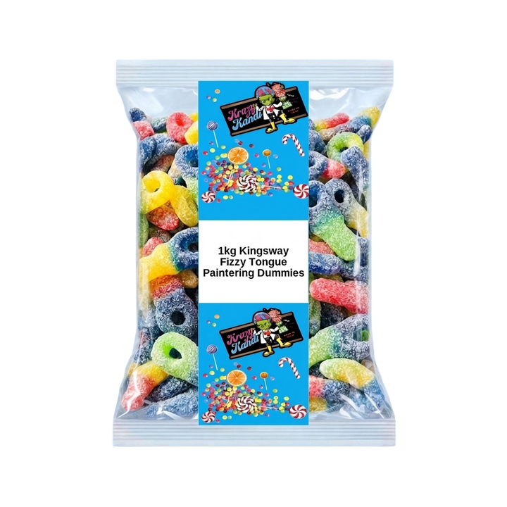 Krazy Kandi Fizzy Tongue Paintering Dummies 1kg Pick & Mix Sweets