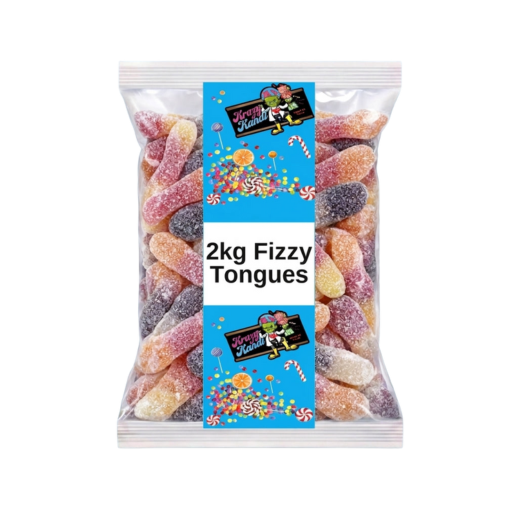Krazy Kandi Fizzy Tongues 2kg Pick & Mix Bulk Sweets