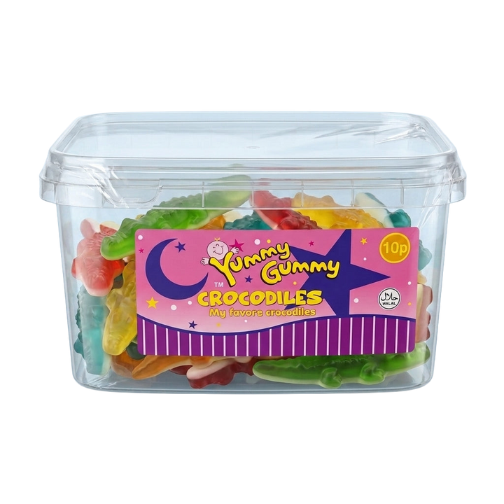 Krazy Kandi Gummy Crocodiles Tub 1kg Pick & Mix Bulk Sweets
