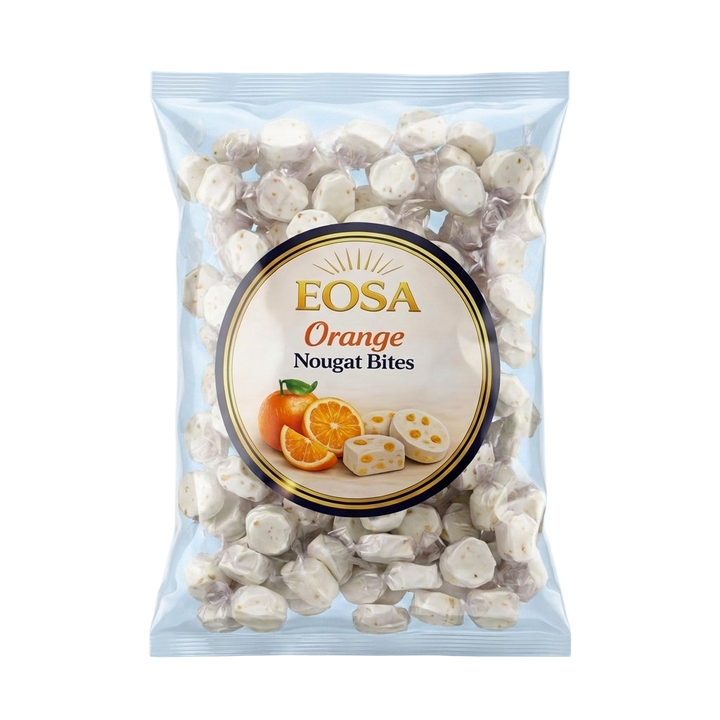Krazy Kandi Orange Nougat Bites Individually Wrapped 1kg