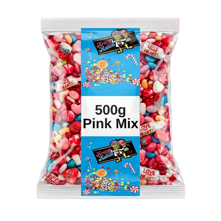 Krazy Kandi Pink Mix 500g Pick & Mix Bulk Sweets