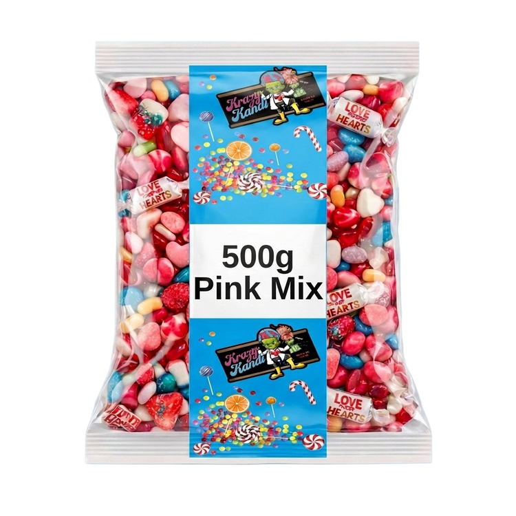 Krazy Kandi Pink Mix 500g Pick & Mix Bulk Sweets