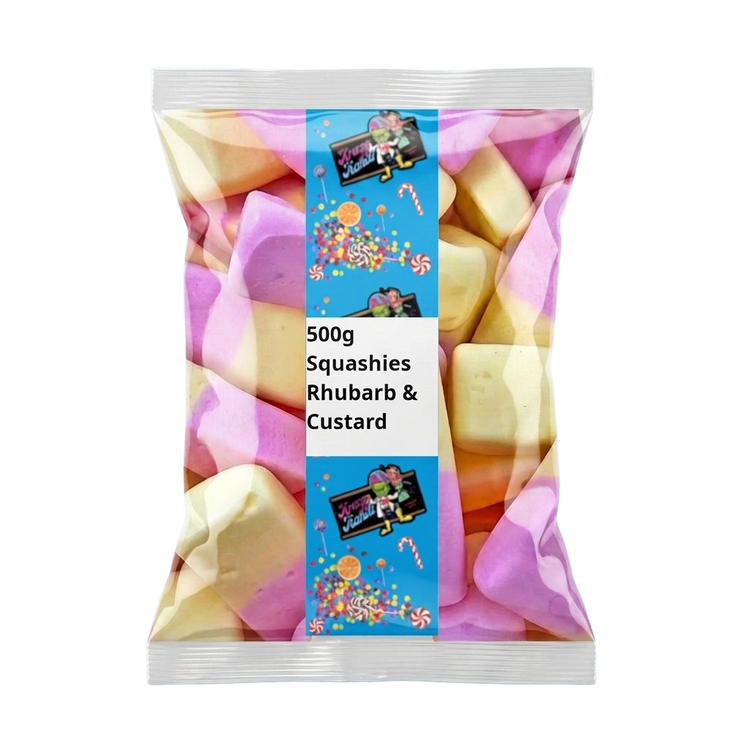 Krazy Kandi Rhubarb & Custard Squashies 500g Pick & Mix Sweets