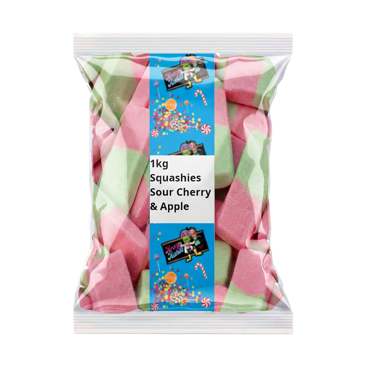 Krazy Kandi Sour Cherry & Apple Squashies 1kg Pick & Mix Sweets