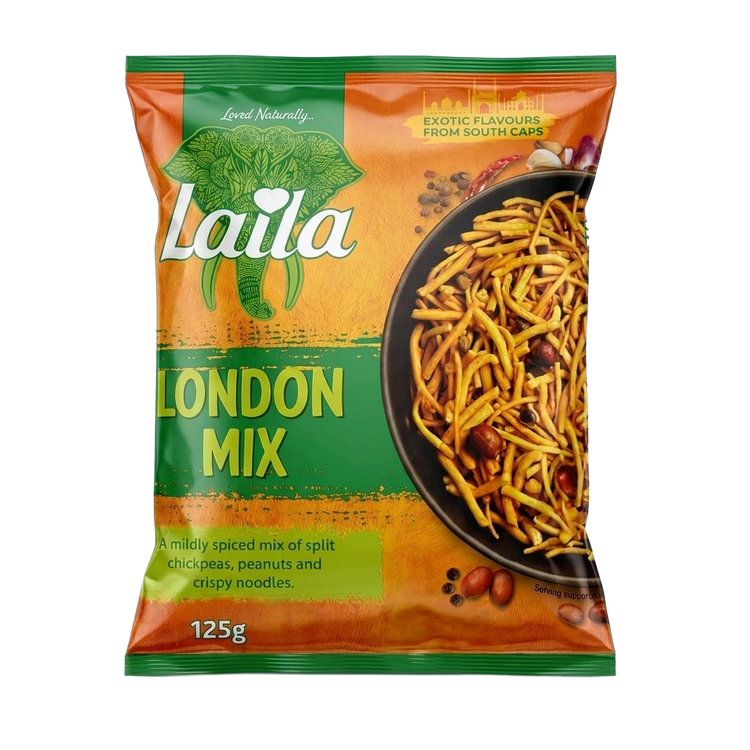 Laila London Mildly Spiced Mix of Split Chick Peas Peanuts and Crispy Noodles 3900g